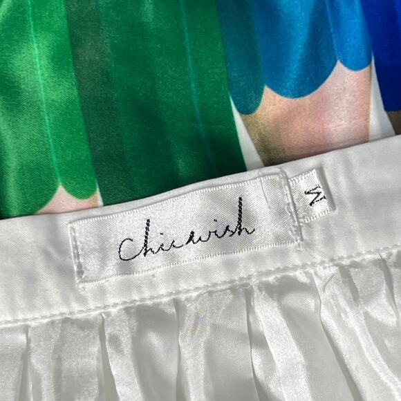 Chicwish Circle Skirt Sz Medium Color Pencil Photo Printed Midi Retro 50s Style - Picture 7 of 7